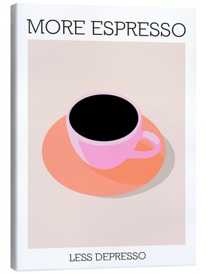 Leinwandbild More Espresso Less Depresso - bykammille