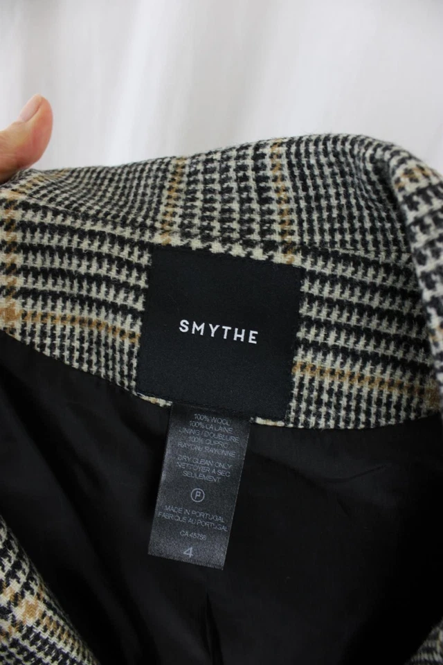 Chaqueta Blazer Clásica Smythe Beige Negra Mostaza a Cuadros Talla 4 Foto 3 de 3