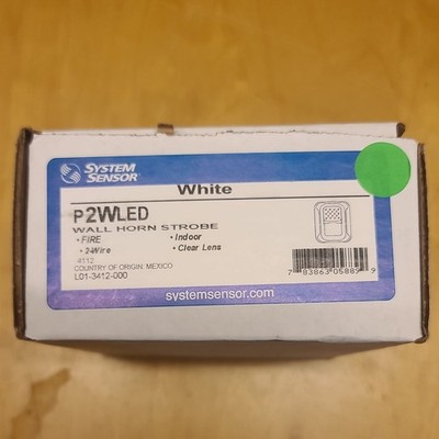 System Sensor P2WLED L-Series Indoor 2-Wire LED Horn Strobe, Wall-Mount