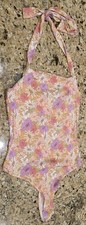 LE LIS Bodysuit Peechy Keen Floral One Piece Women's Size Small Regular NEW