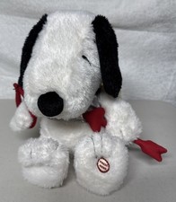 Hallmark Snoopy Cupid 11" Plush Dog Sound Motion Works Wings Flap Valentines H