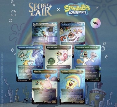 mtg spongebob secret lair bonus card Secret Lair x SpongeBob SquarePants: Legends of Bikini Bottom FOIL EDITION  MTG