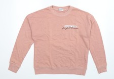 Womens UK Size XS Pull Bear Beige Pullover Sweatshirt