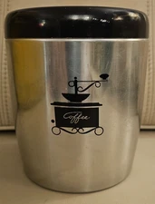 Vintage West Bend Mid Century Kitchen Canister Coffee Aluminum USA 6.25"