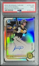 2022 Bowman Chrome Prospects Auto Jackson Merrill #CPA-JME Refractor /499 PSA 9