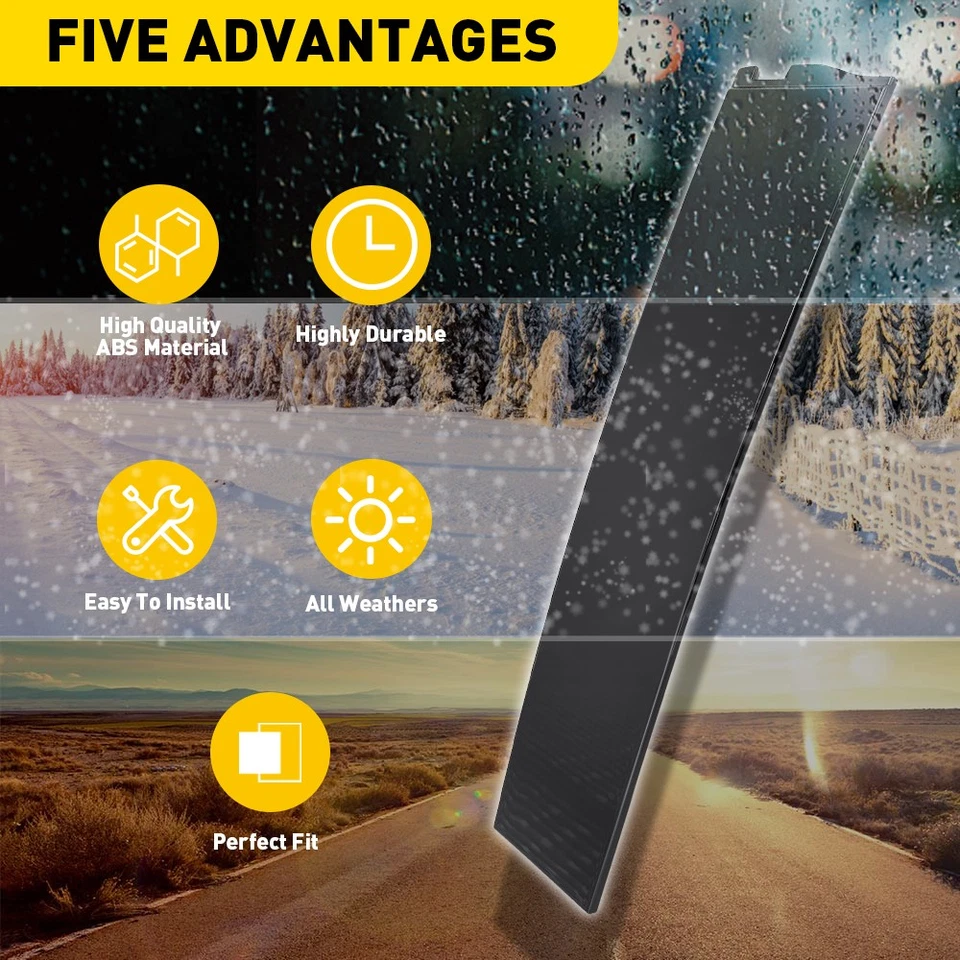 2-10x Black Rear Door Window Trim Applique for 2015 2016 2017 18 Chevy Suburban Foto 4 de 4