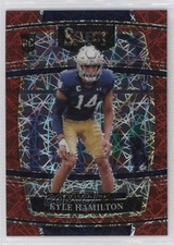 2022 Panini Select Draft Picks Concourse Red Lazer Prizm Kyle Hamilton #21 0c2
