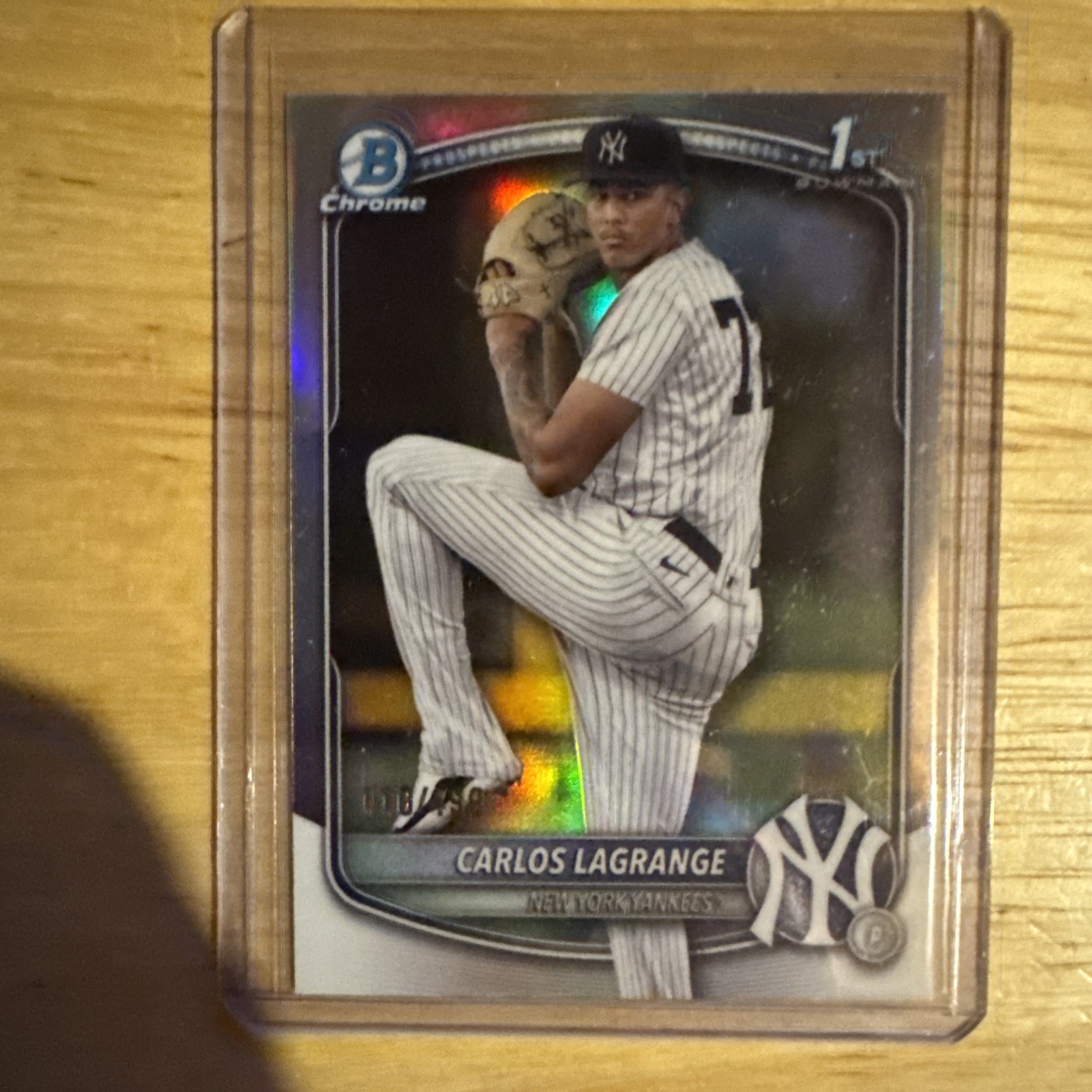CARLOS LAGRANGE 110/499 2025 Bowman Chrome #BCP-202 Yankees 1st Silver Refractor