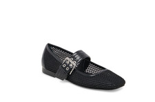 Dolce Vita Arora Women  s Onyx Mesh Flats with Buckle   Leather