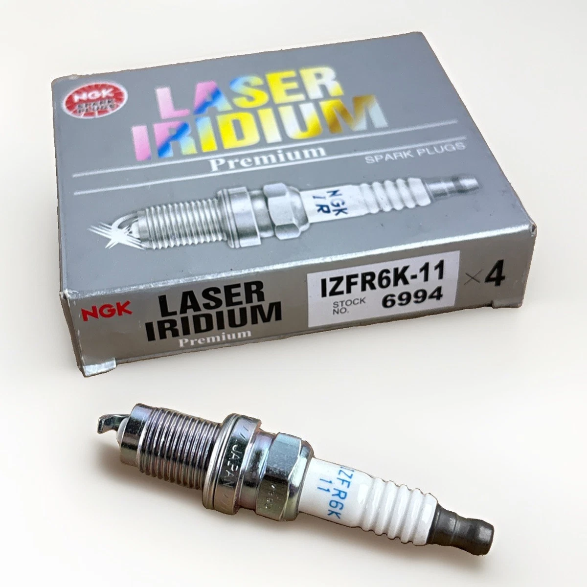 4x Genuine NGK 6994 Laser Iridium Spark Plugs IZFR6K11 for Honda Acura photo 1