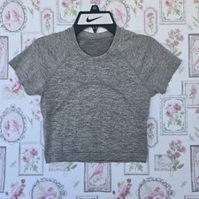 Lululemon Swiftly Tech Short Sleeve Tee Gray Heather Size 4 Run Train Yoga Top