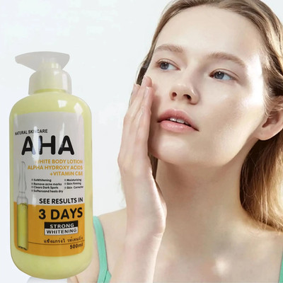 AHA Strong Whitening Body Cream Hydroxy Acid Vitamin C Whitening 500ml USA