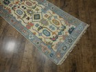 Turkish Oushak Rug,Geometric Multicolored Area Rug,Handmade Bohemian Rug 2.5x8 — photo 9