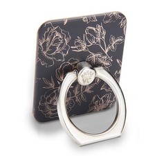 Velvet Caviar Cell Phone Ring Holder - Finger & Stand - Floral Rose Gold