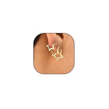 3Pair Star Earrings Set for Women,Silver Small Star Hoop Earrings, Lightweigh...