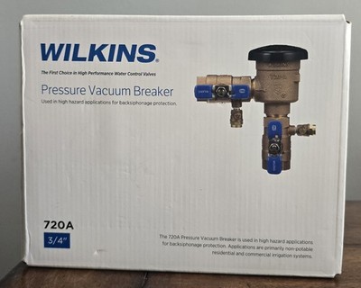 Zurn Wilkins 34-720A 3/4'' 720A Pressure Vacuum Breaker Assembly, Brand New.