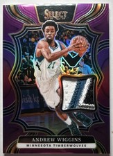 2024-25 Panini Select Andrew Wiggins Throwback Memorabilia Purple Prizm #/99 