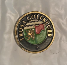 TROSA GOLFKLUBB, TROSA, SWEDEN.  1"-coin style Ball Marker, Original. A BEAUTY