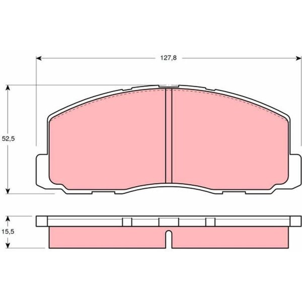 TRW BremsbelÄGe Satz Vorne Passend FüR Mitsubishi Colt Cordia Galant Lancer Spac-image