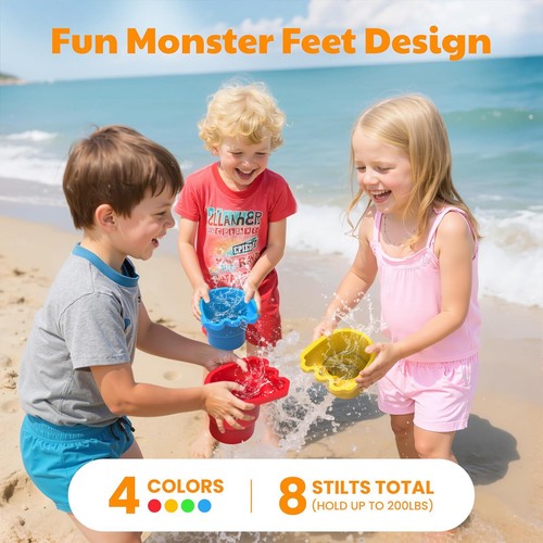 8Pcs Balancing Stilts Feet Stilts Family Fun Picnic Toy Game Anti Skid Walking - Picture 7 of 7
