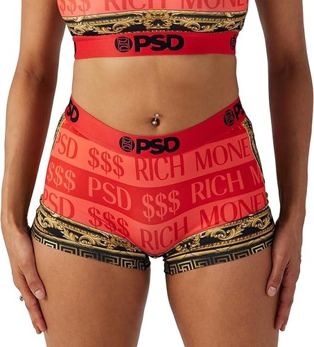 PSD Women Boy Shorts - Rich Money Full Coverage Stretch Underwear - Picture 1 of 7