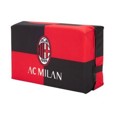 ACM 1899 AC Milan Cuscino a Scacchi Stadio Libro, Unisex Adulto, Rosso, Nero, Uno