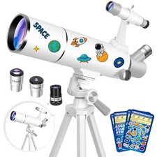 Telescope for Adults  Kids   80mm Aperture 500mm Telescopes for 80500-White
