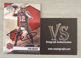 Tom Brady Signed Card With Coa Autograph