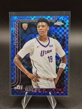 2025-26 Topps Chrome Ace Bailey Blue X-Fractor IN HAND RC JAZZ