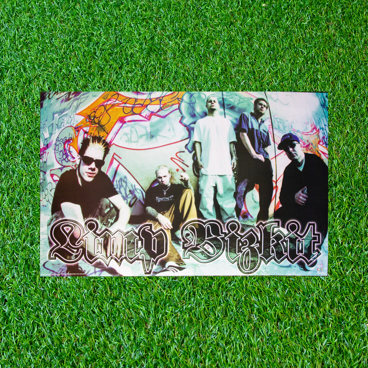 Vintage 1999 Limp Bizkit Poster Group Shot Graffiti Funky Inc