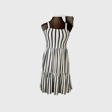 LOFT Black and White long Summer Dress SZ 6 _6700