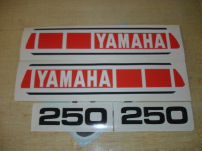 1980 YAMAHA YZ250 EURO MODEL TANK & SIDE PANEL DECALS