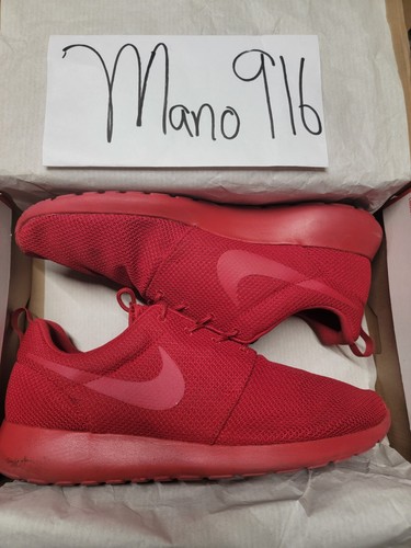 🔴🔴Sz13 Men's Nike Roshe One Triple Red 511881-666 Custom/Red October Pre-owned - 第 2/14 張圖片