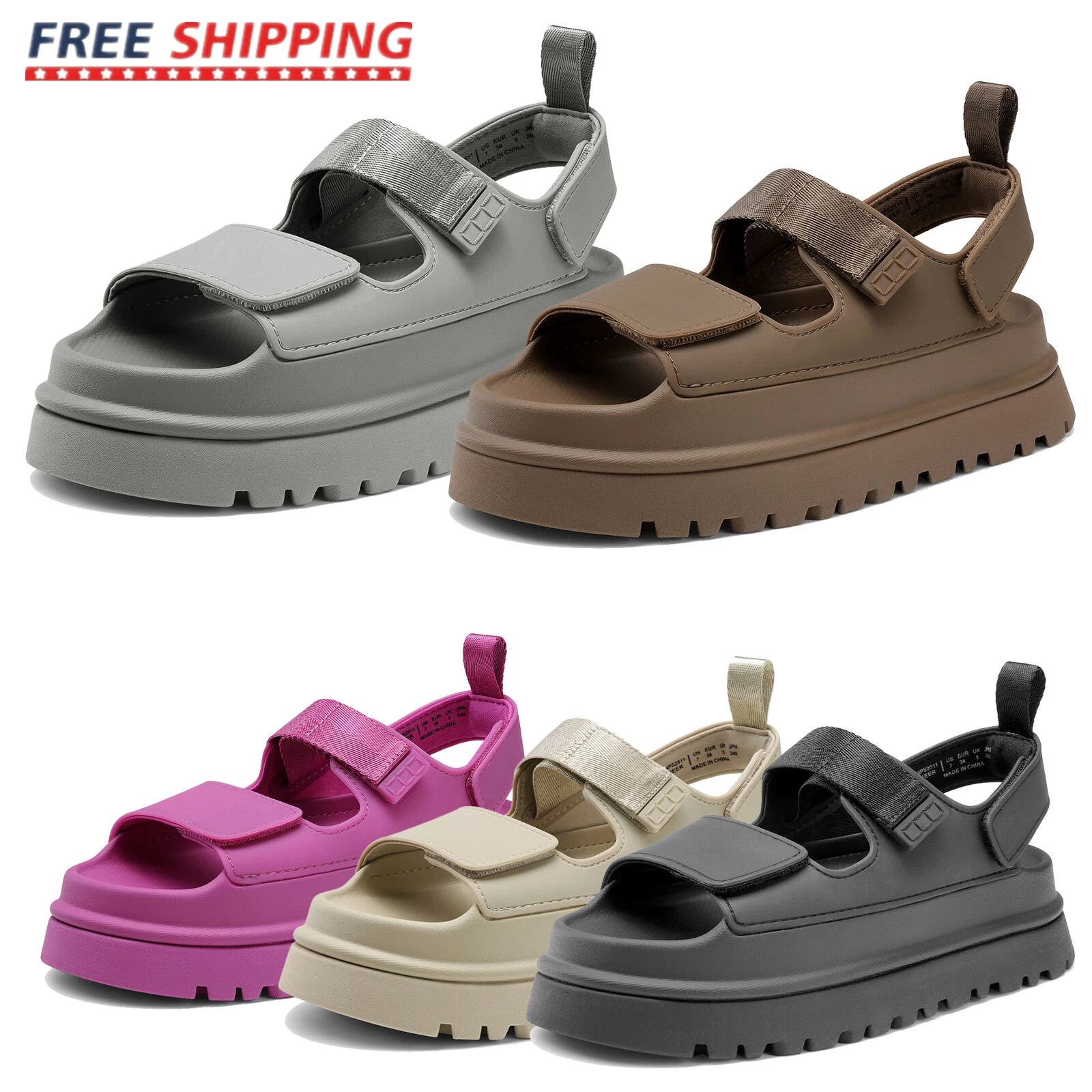 Women Platform Sandals Comfort Lightweight Fashion City Street Walking Sandals