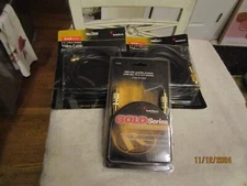 Radio Shack Gold Series 12ft & 6ft Video Cables & 3 ft Audio/Video Cable