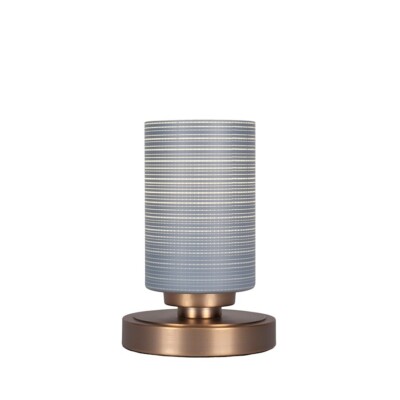 Toltec Luna Accent Table Lamp, New Age Brass, 4'' Gray Matrix Glass - 51-NAB-4062