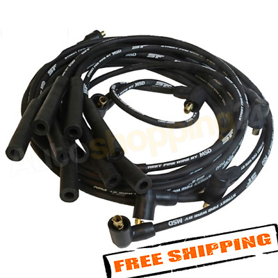 MSD 5531 Black Street Fire Spark Plug Wire Set for Chrysler 383-440 Socket