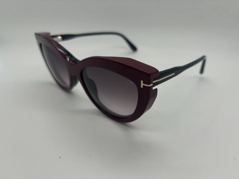 Óculos Tom Ford TF5772-B 001 preto/vermelho clip-on 55-16-140mm vem com conjunto completo - Imagem 4 de 4
