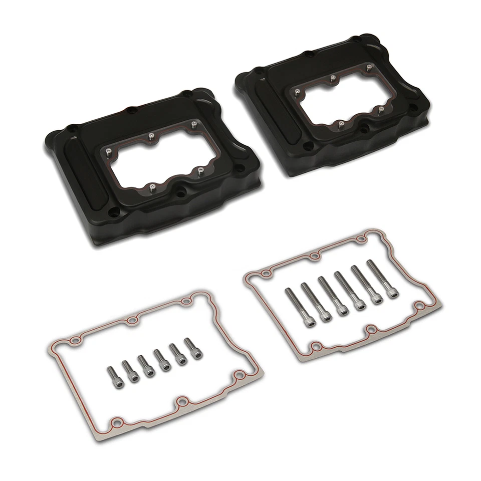 Black Clarity Rocker Box Cover For Harley Twin Cam Street/Road Glide Models - Image 2 of 4