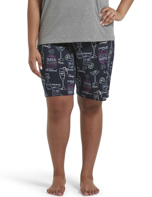 plus size bermuda pajama shorts