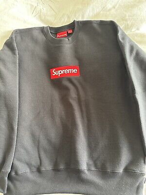 New Supreme Box Logo Crewneck Sweatshirt Black Size Medium Bogo Red Box  Logo | eBay