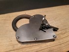 Antique Vintage Style Cast Iron Steel Heart Bridge Padlock Lock & Key  — photo 9