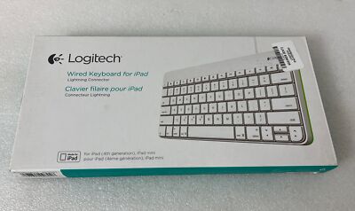 logitech wired keyboard for iPad 4/5/6/7/8/9/mini 1/2/3/4/5 - Main Image