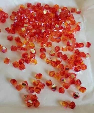 Swarovski 5328 4mm bicone beads, Fireopal AB (48pcs)