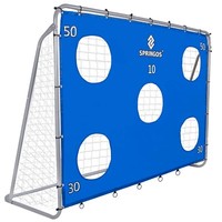 Springos FußBalltor Mit Torwand 5 SchusslöCher 240 X 170 Cm