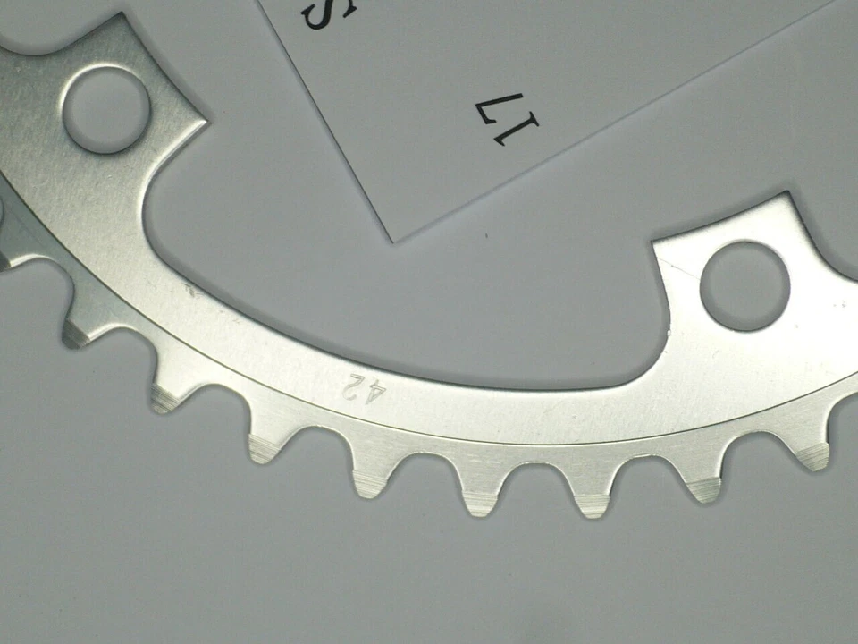NOS Sugino Chain ring 42T BCD 130mm silver color cr17ca - Image 2 of 3
