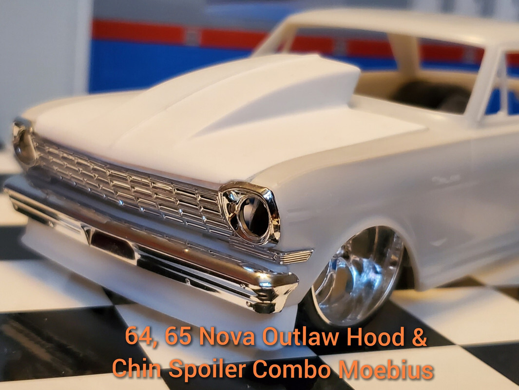 Resin Outlaw Hood & Chin Spoiler for '64, '65 Nova Moebius 1/25 | eBay