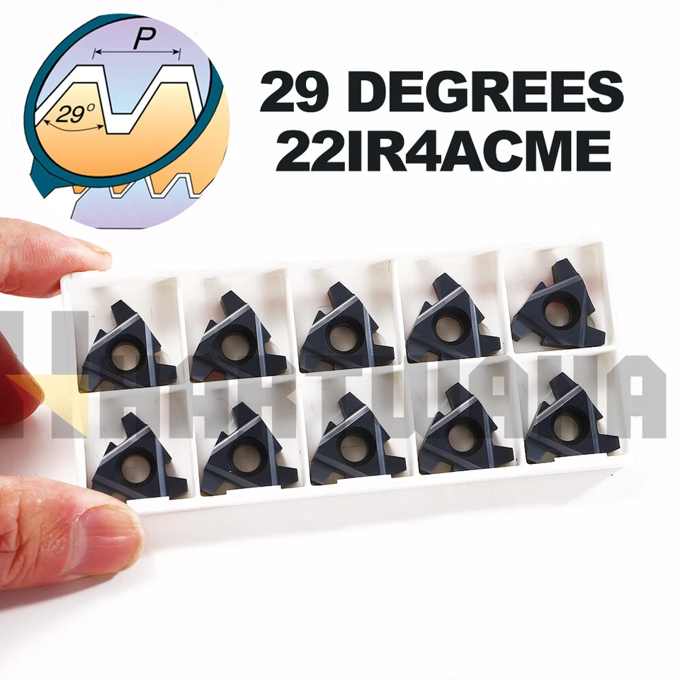 Lathe Internal Threading Boring Bar Indexable Threading Inserts 29° 22IR4ACME - Image 3 of 4