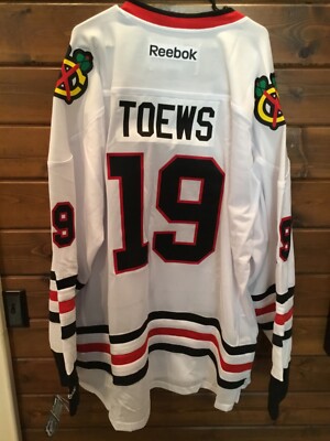 Jonathan Toews #19 Chicago Blackhawks White Reebok Premier Jersey 4XL NWT