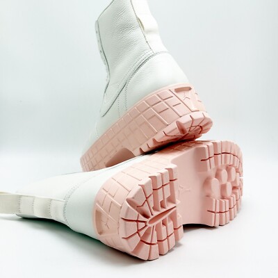 NEW* Women NIKE Air Jordan 1 Brooklyn Winter Boots White / Pink